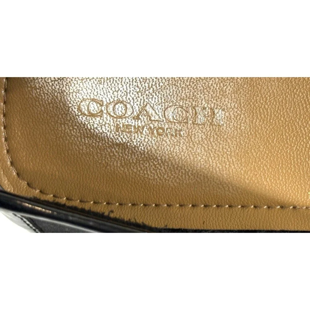 Coach Fonda Black Suede & Patent Leather Loafers Size 10B Minimalist